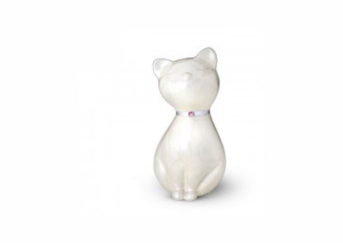 Princess Cat Urn - White Image