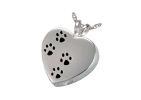 Paw Prints on My Heart - Sterling Silver Image